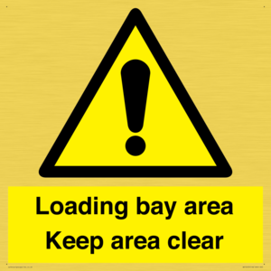 Loading bay area Keep area clear